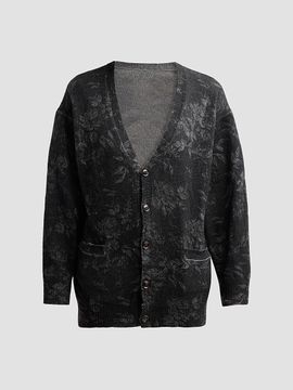 R13 Women's Floral Wool Boyfriend Cardigan