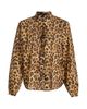 R13 Women's Leopard-Print Ruffle-Trim Cotton Blouse - 8