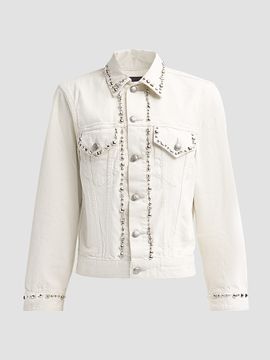 R13 Women's Shrunken Studded Trucker Jacket