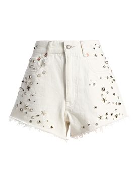 R13 Women's Studded Boyfriend Shorts