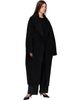 R2W R2W Black Orielle Wool Wide Tapered Trousers - 4