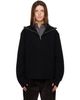 R2W R2W Black Paulo Wool Hairy Zip-Up Sweater - 1