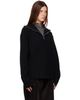R2W R2W Black Paulo Wool Hairy Zip-Up Sweater - 2