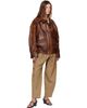 R2W R2W Brown Billy Lambskin Leather Jacket - 4