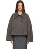 R2W R2W Gray Palma Wool Cash Double Short Jacket - 1
