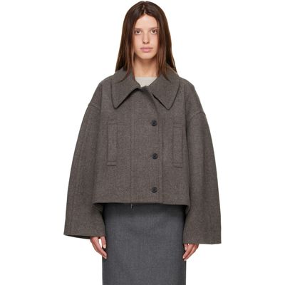 R2W R2W Gray Palma Wool Cash Double Short Jacket