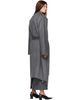 R2W R2W Gray Porin Draped Button Wool Cash Coat - 3