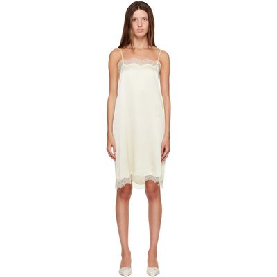 R2W R2W Yellow Milena Silk Lace Midi Dress