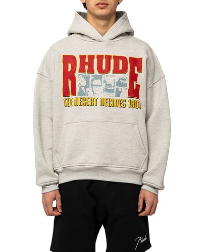R H U D E R H U D E Desert Graphic Print Hoodie
