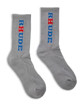R H U D E R H U D E Petrol Logo Crew Socks