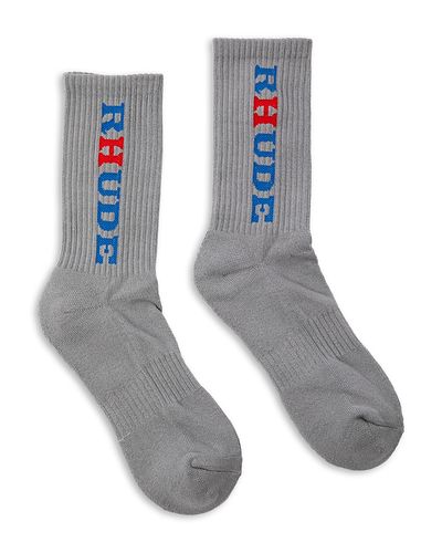 R H U D E R H U D E Petrol Logo Crew Socks