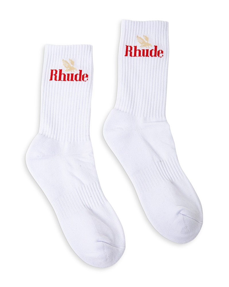 R H U D E R H U D E Rossa Logo Crew Socks