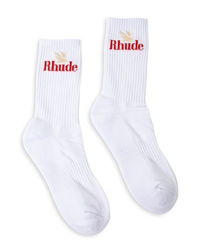 R H U D E R H U D E Rossa Logo Crew Socks