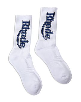 R H U D E R H U D E Vertical Race Track Crew Socks