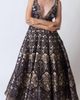 RAAS RAAS Alisha Brocade Plunge Neck Gown - 1