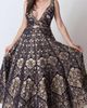 RAAS RAAS Alisha Brocade Plunge Neck Gown - 4