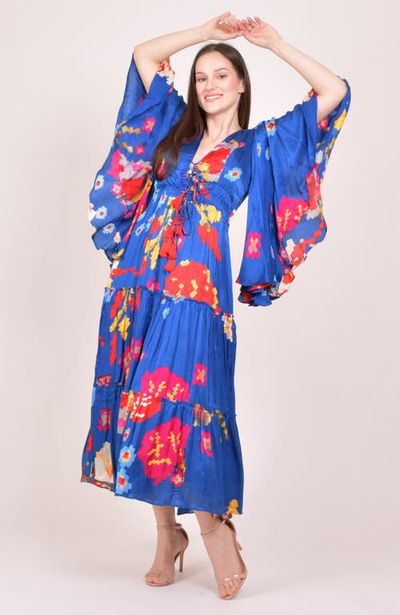RAAS RAAS Angel Sleeves Ruffle Maxi Sundress