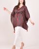 RAAS RAAS Floral Embroidered Stripe Drawstring Kaftan Top - 5