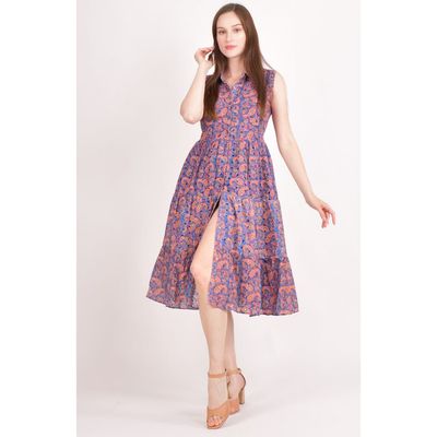 RAAS RAAS Irina Embroidered Tiered Midi Dress