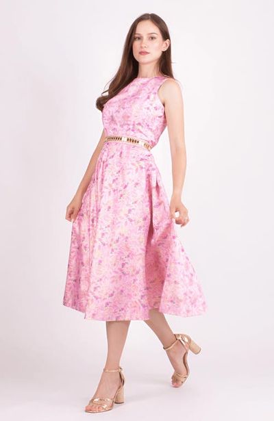 RAAS RAAS Laurel Jacquard Embroidered Midi Dress