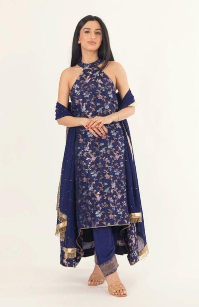 RAAS RAAS Lazuli Jacquard Halter Salwar Kameez