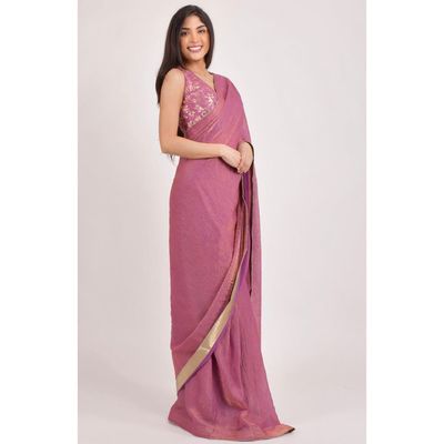 RAAS RAAS Rhosyn Brocade Pre Pleated Shimmer Saree