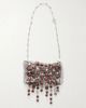 RABANNE 1969 Nano fringed beaded chainmail shoulder bag - 1