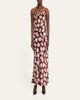 Rabanne Chain Cowl-Neck Floral Satin Maxi Slip Dress - 2
