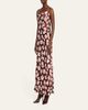Rabanne Chain Cowl-Neck Floral Satin Maxi Slip Dress - 4