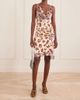 RABANNE Chainmail-embellished ruched floral-print satin mini dress - 2