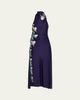 Rabanne Floral Embroidered Snap Draped Jersey Midi Dress - 1