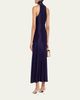 Rabanne Floral Embroidered Snap Draped Jersey Midi Dress - 3