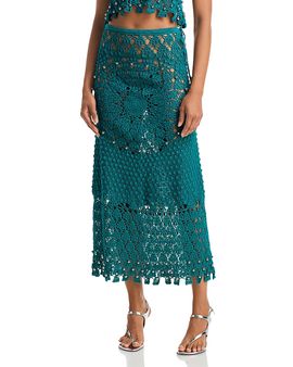 Rabanne Rabanne Beaded Crochet Skirt