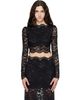Rabanne Rabanne Black Lace Crop Top - 1