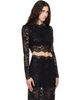 Rabanne Rabanne Black Lace Crop Top - 2