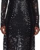Rabanne Rabanne Black Lace Sequin Midi Dress - 1