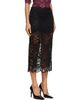 Rabanne Rabanne Black Layered Lace Midi Skirt - 2