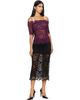 Rabanne Rabanne Black Layered Lace Midi Skirt - 4