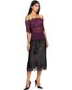 Rabanne Rabanne Black Silk Lace Midi Skirt - 4