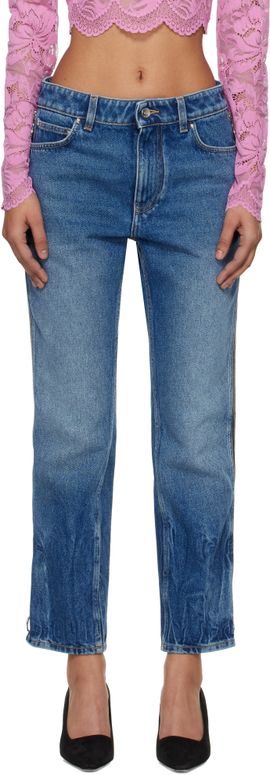 Rabanne Rabanne Blue Zip Jeans