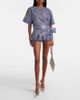 Rabanne Rabanne Bow-detail striped cotton shorts - 2