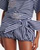 Rabanne Rabanne Bow-detail striped cotton shorts - 4