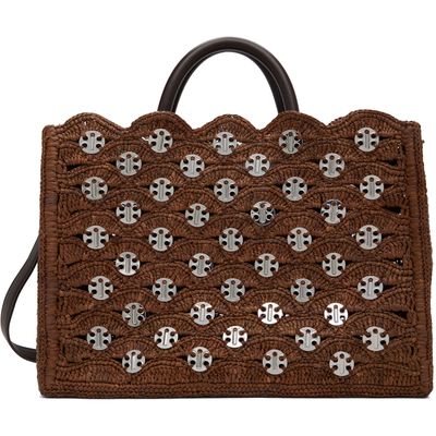 Rabanne Rabanne Brown Large Signature Signature 1969 Discs Tote