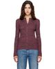 Rabanne Rabanne Burgundy Ribbed Cardigan - 1