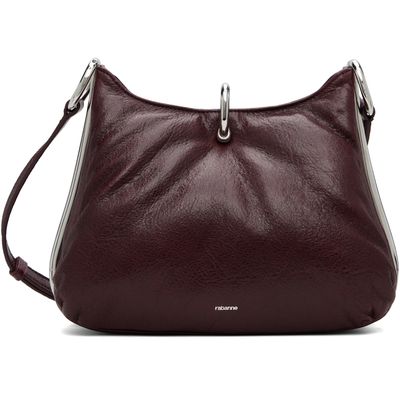 Rabanne Rabanne Burgundy Small Ring Leather Bag