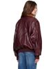 Rabanne Rabanne Burgundy Textured Leather Bomber Jacket - 3