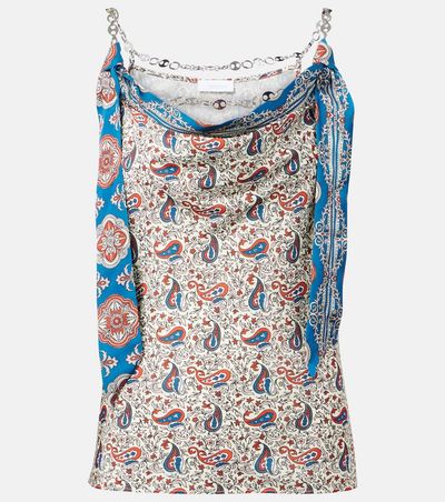 Rabanne Rabanne Chain-detail paisley satin camisole