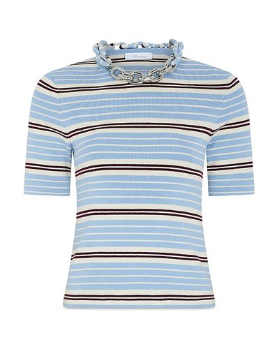 Rabanne Rabanne Chain Neck Striped Sweater