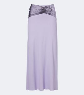 Rabanne Rabanne Chainmail crêpe midi skirt