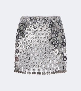 Rabanne Rabanne Chainmail embellished miniskirt